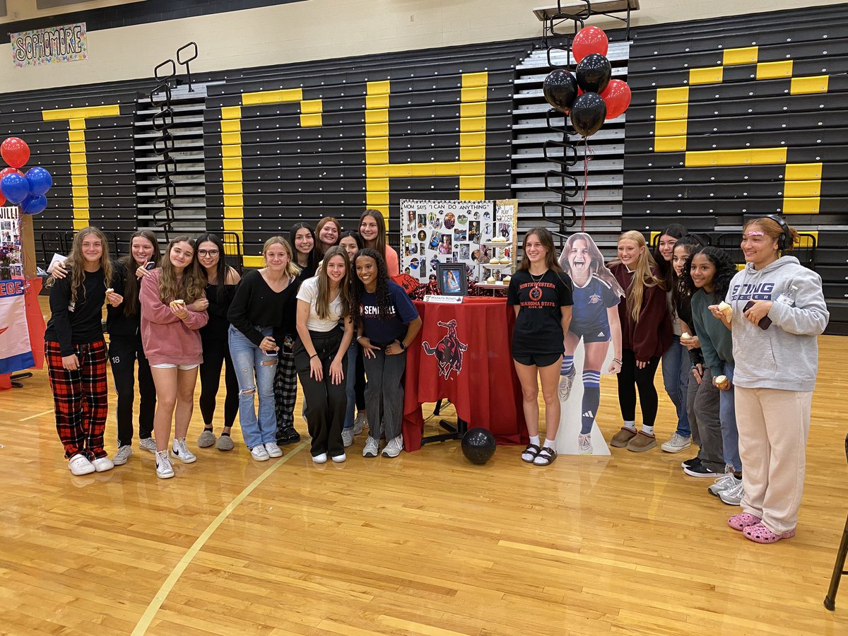 We had✌🏼seniors sign their national letters of intent yesterday. We are so proud of you both!

Madalyn Hundt ✍🏼 <a href="/NWOSUSoccer/">NWOSU SOCCER</a>!

Jillian Powell ✍🏼 <a href="/SSCtrojansWSOC/">Seminole State College Women's Soccer</a>! 

<a href="/madalyn87219470/">madalyn</a> <a href="/JillianPowell22/">Jillian Powell</a> <a href="/LISDsports/">Lewisville ISD Athletics</a> <a href="/TheColonyHS/">The Colony HS</a> <a href="/rudy_rangel41/">Rudy Rangel</a> <a href="/TimE_Baxter/">Tim E. Baxter</a> <a href="/david_wolmanFWS/">David Wolman</a>