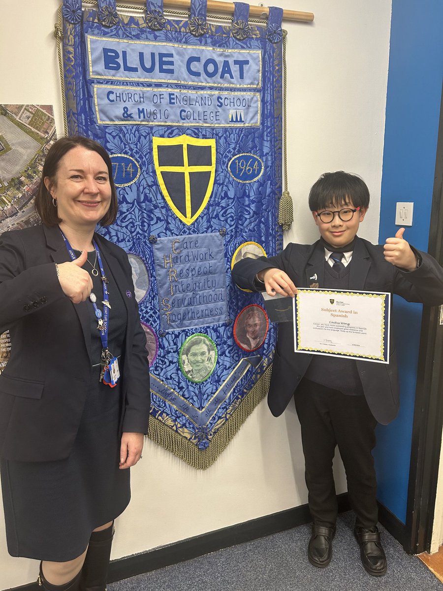 BlueCoatCofE's tweet photo. 🎉Congratulations to our Spanish Student of the Month, Cactus! 🌟 Their dedication and passion for the language are truly inspiring. Show your support by liking and this incredible achievement! 👍🇪🇸#StudentOfTheMonth #SpanishPride #SchoolSupport 🎉 https://t.co/yt4WJGYySO