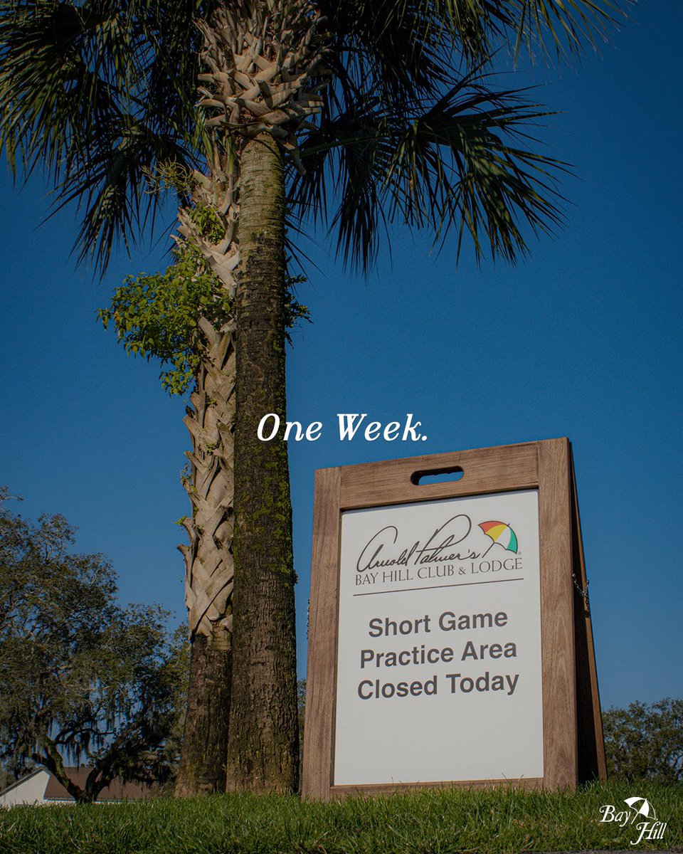 Pros only. 🛑 One week from today the fun begins! We can’t wait to welcome back the PGA TOUR’s best. #BayHill | #APInv