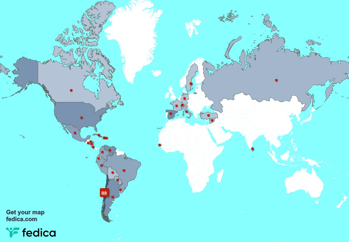 Tengo 1 nuevos seguidores, desde México durante la última semana fedica.com/!Antuanmetal