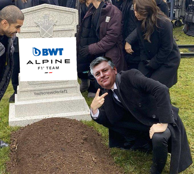 ScrewderiaF1's tweet photo. Otmar watching Alpine https://t.co/RPN2eFYB0N