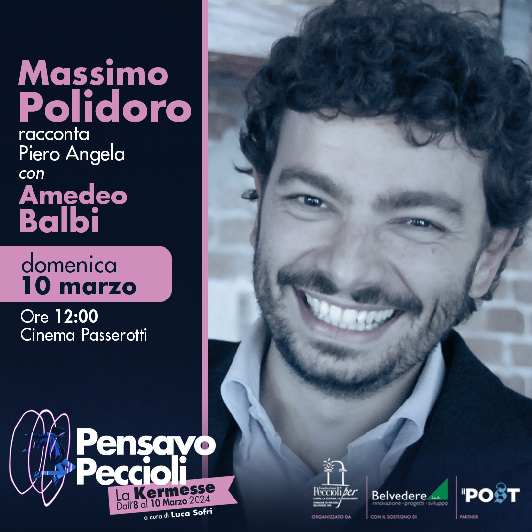 PensavoPeccioli (@pensavopeccioli) on Twitter photo A #PensavoPeccioli <a href="/massimopolidoro/">Massimo Polidoro</a>, l’allievo che nel corso di trent’anni ha “interrogato” Piero Angela, parlerà con <a href="/amedeo_balbi/">Amedeo Balbi</a> de "La meraviglia del tutto" (<a href="/Mondadori/">Mondadori</a>)
Domenica 10 marzo alle 12 al Cinema Passerotti
pensavopeccioli.it A #PensavoPeccioli <a href="/massimopolidoro/">Massimo Polidoro</a>, l’allievo che nel corso di trent’anni ha “interrogato” Piero Angela, parlerà con <a href="/amedeo_balbi/">Amedeo Balbi</a> de "La meraviglia del tutto" (<a href="/Mondadori/">Mondadori</a>)
Domenica 10 marzo alle 12 al Cinema Passerotti
pensavopeccioli.it