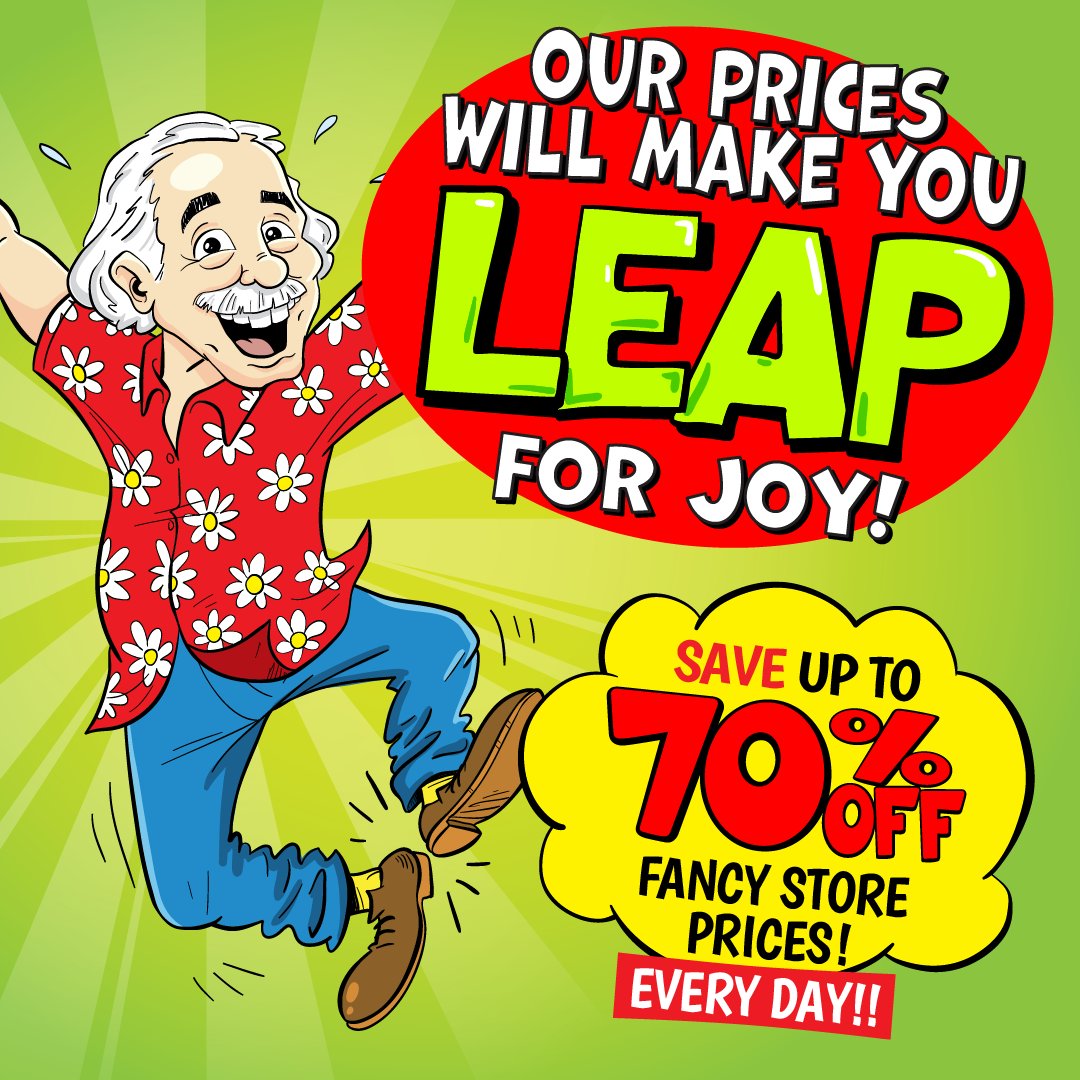 Happy #LeapDay Folks! 🐸 Don't FROG-et to HOP by Ollie's to save big on Brand Name Merchandise EVERY DAY of the year! #goodstuffcheap