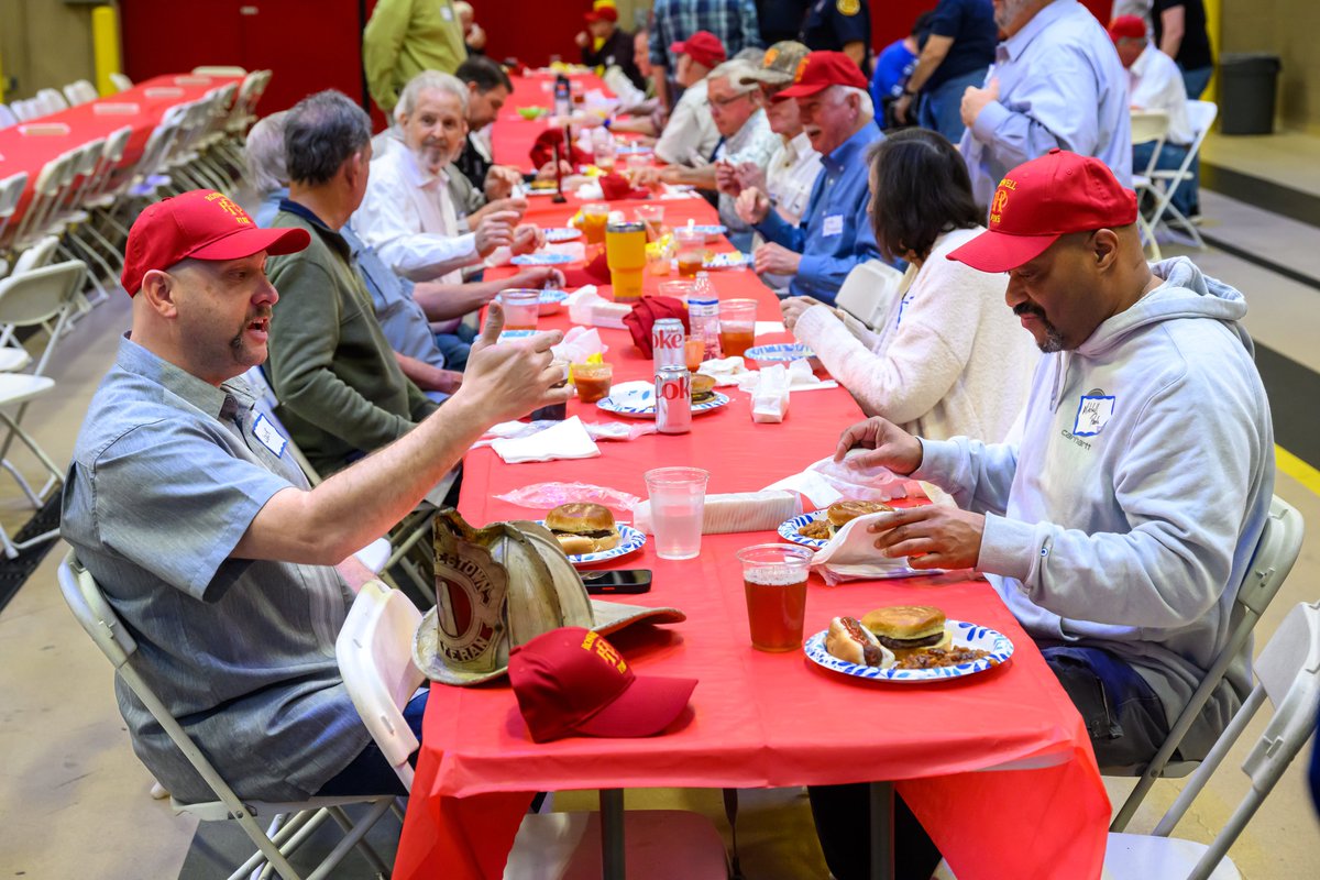 RoswellGAFire's tweet photo. On Tuesday evening, the Roswell Fire Department hosted its annual Retirees Oyster Dinner, a tradition that began in the 1930s. This event provides a unique opportunity for current and previous firefighters to share their experiences and stories about #TeamRFD's rich history. https://t.co/6BWaQmdaJ2
