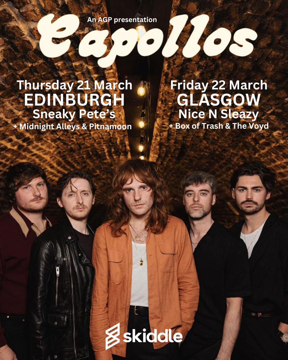 Buzzing to announce the supports for Edinburgh & Glasgow 🏴󠁧󠁢󠁳󠁣󠁴󠁿 We can’t wait to be back on the road! Tickets: skiddle.com/artists/the-ca… Edinburgh - @midnight_alleys @pitnamoon Glasgow - @boxoftrashmusic @thevoydofficial