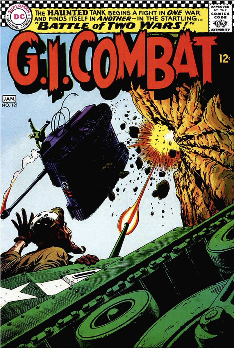 gogocheckpod's tweet photo. I did not have "Time Traveling Haunted Tank" on my bingo card this week #DCcomics #HauntedTank #warcomics #WWI #GreenGlob https://t.co/nUfgetIwd3 https://t.co/Sf821rSFzk