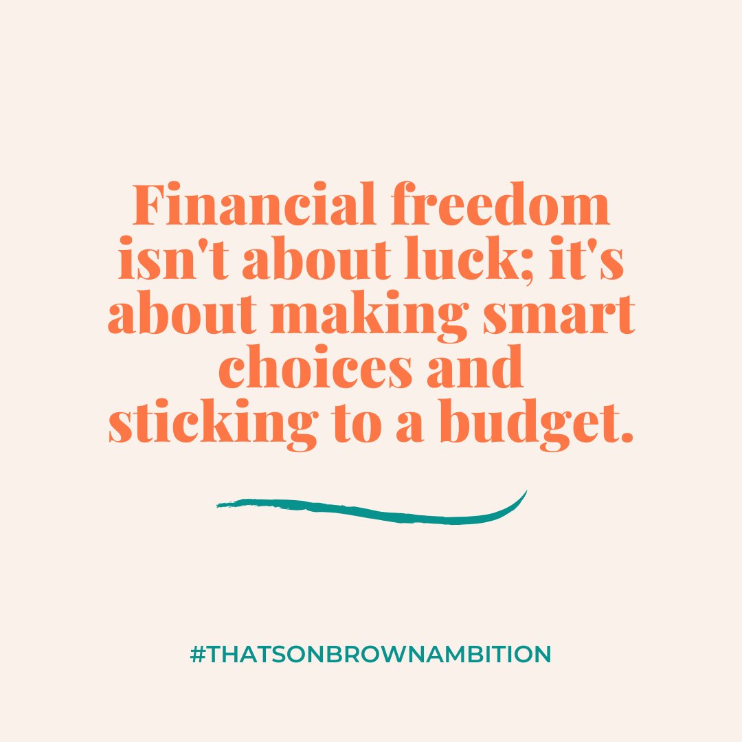 Financial freedom is not a matter of luck; it's the result of wise decision-making and disciplined budgeting📊. By making informed choices and adhering to a budget, you pave the way to a secure and prosperous future🙌🏽. #FinancialFreedom #SmartChoices