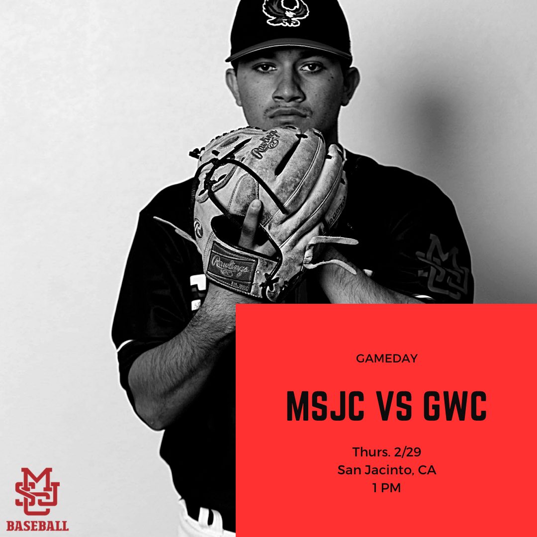 🚨𝐆𝐀𝐌𝐄𝐃𝐀𝐘🚨 

📆 | 𝐓𝐡𝐮𝐫𝐬. 𝟐/𝟐𝟗
🆚 | <a href="/RustlerBaseball/">Golden West Baseball</a> 
📍 | 𝐒𝐚𝐧 𝐉𝐚𝐜𝐢𝐧𝐭𝐨, 𝐂𝐀
⌚️ | 𝟏 𝐏𝐌

#TheJac || #YOTE 
🦅