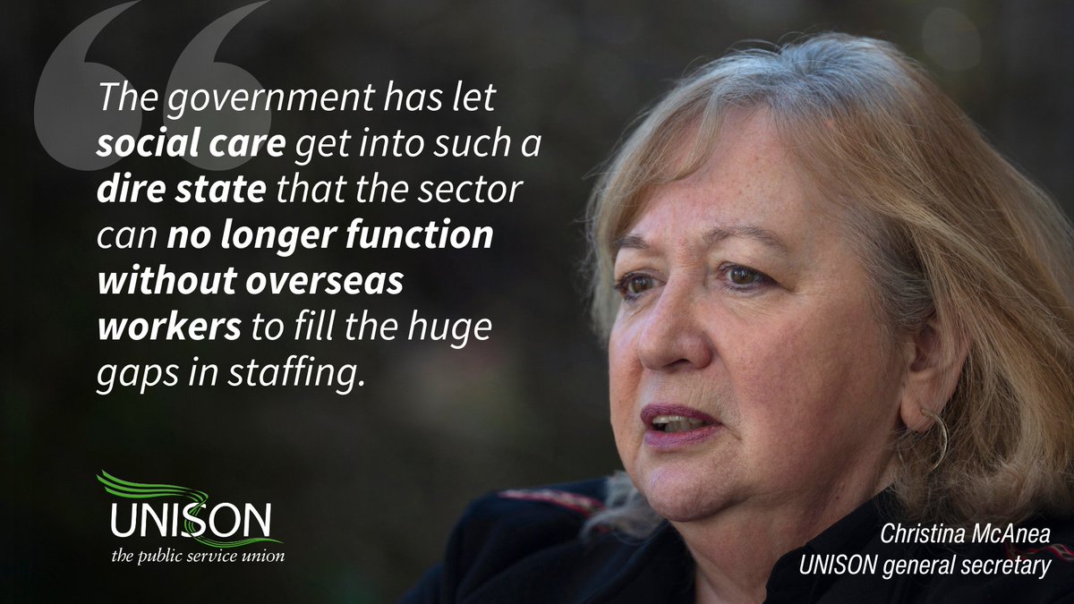 unisontheunion's tweet image. Care sector couldn’t function without its migrant workforce, says UNISON

New figures from the Home Office show an increase in the number of health and care visas issued.

“The government has let social care get into such a dire state that the sector can no longer function…