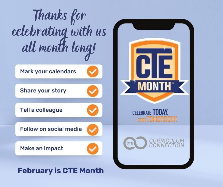 Happy CTE Month 2024! #CTEMonth #cteworks #iamcte #careerteched #haveyoucheckedtheconnection
