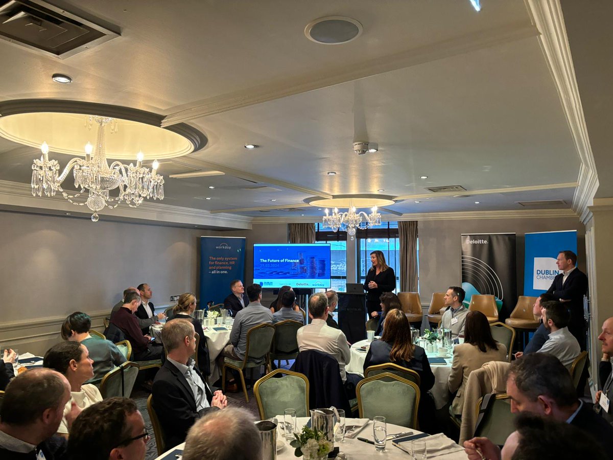 We were delighted to be a part of the The Future of Finance with Deloitte and Workday this morning in @WestburyDublin Many thanks to our panellists from @DeloitteIreland, @Workday and @Checkout #VoiceofDublinBusiness