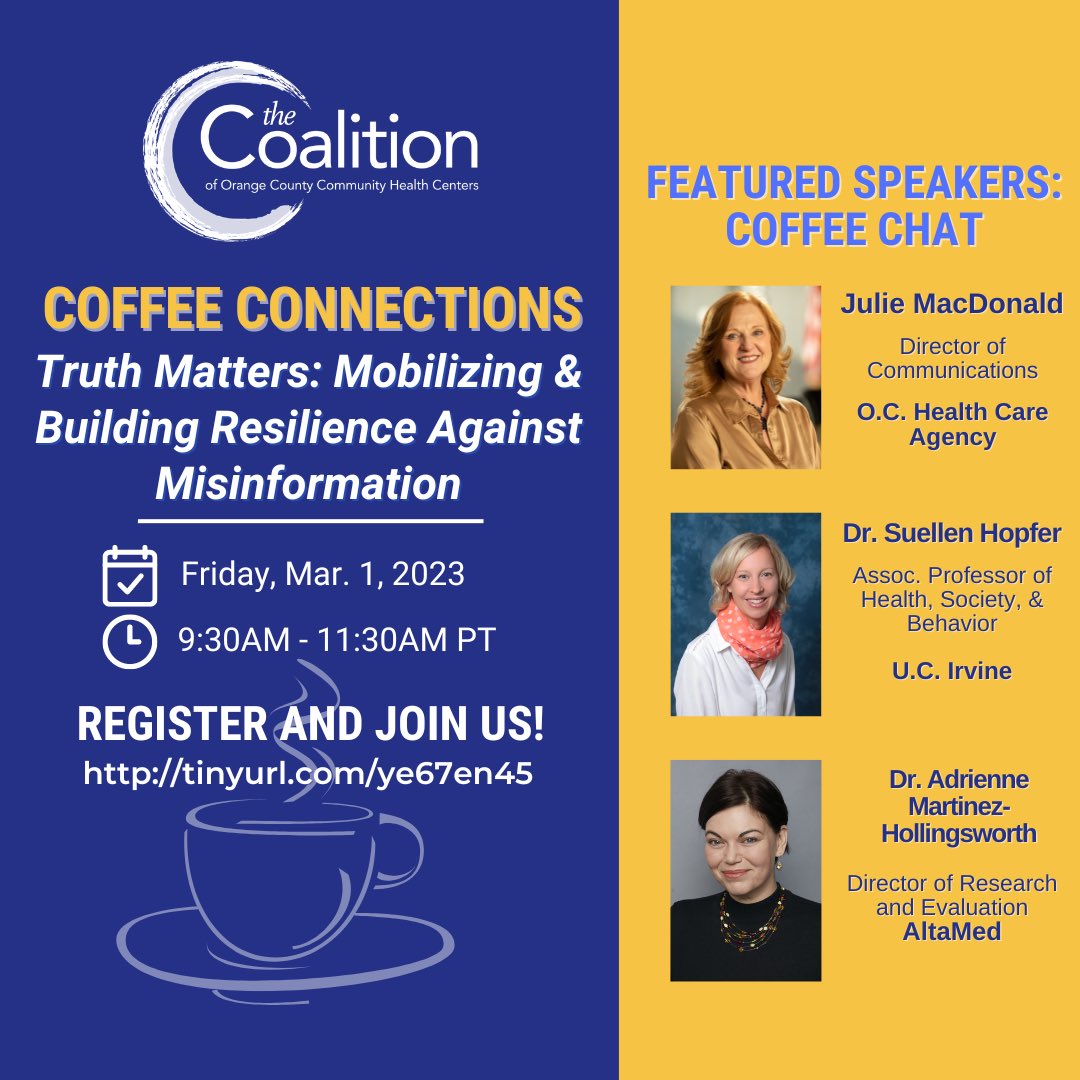 Join us this Friday Feb 29 to discuss impacts of misinformation in OC!