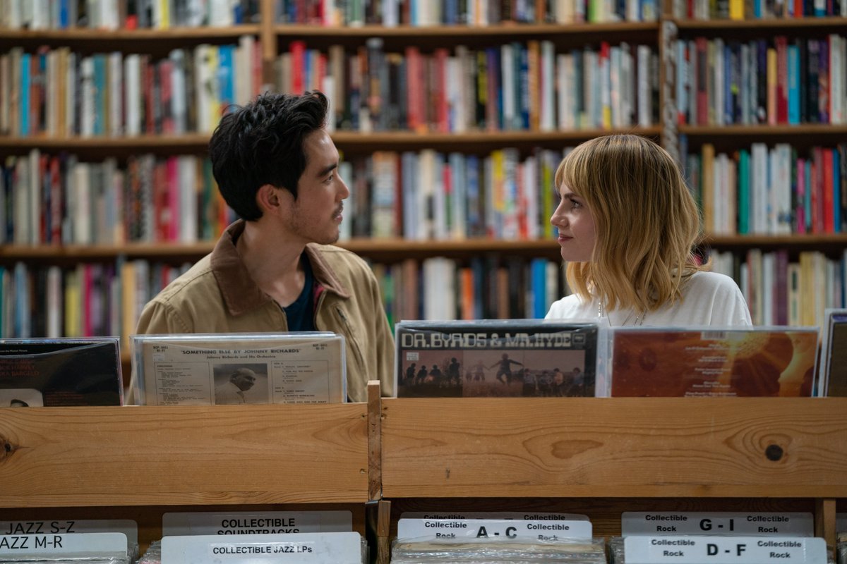 searchlightpics's tweet photo. THE GREATEST HITS, starring Lucy Boynton, Justin H. Min, David Corenswet, and Austin Crute, premieres at #SXSW 2024. In select theaters on April 5th, streaming only on Hulu April 12th. #TheGreatestHits https://t.co/7atjSc0PIk