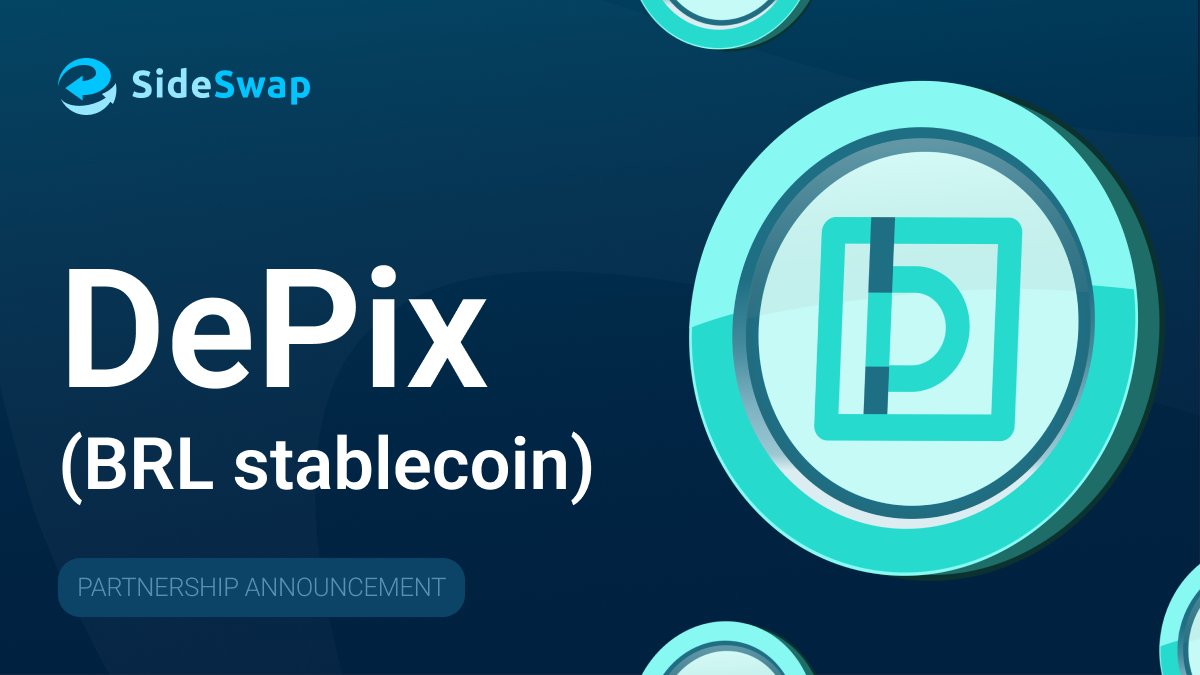 Partnership announcement: DePix (BRL Stablecoin) sideswap.io/news/depix-par… SideSwap is thrilled to announce the listing of the BRL stablecoin, DePix, in its Swap Market and Instant Swap offering. Our strategic partnership enables a seamless and direct exchange between the BRL…