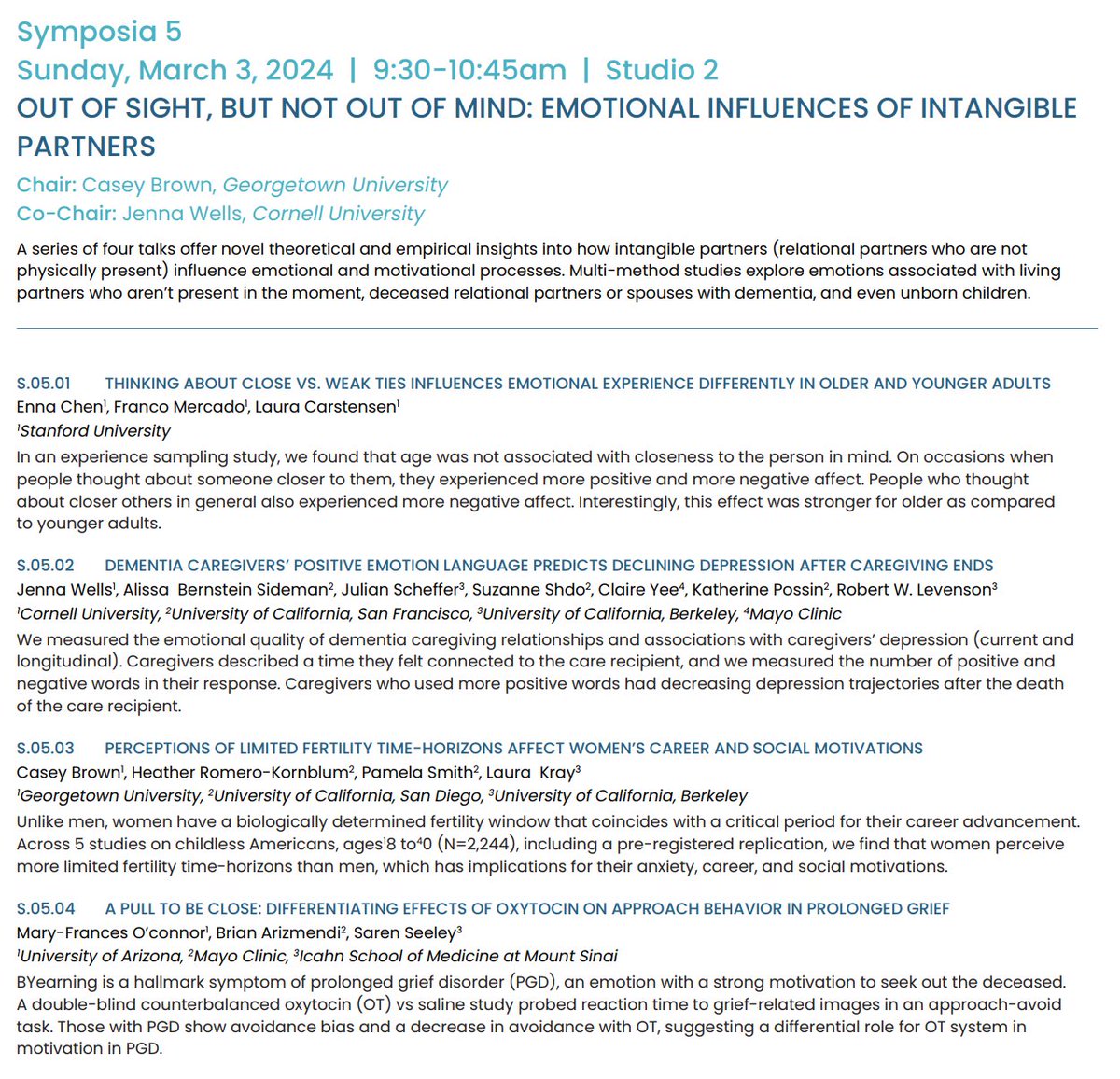 There are three other exciting talks in our symposium by Professors Mary-Frances O'Connor <a href="/doctormfo/">Mary-Frances O'Connor</a> <a href="/uarizona/">University of Arizona</a>, Casey Brown <a href="/GeorgetownPsych/">Georgetown Psychology</a>, and Jenna Wells <a href="/JennaLWells/">Jenna Wells</a> <a href="/CornellPsychDpt/">Cornell Psychology</a> #AffectScience2024 <a href="/affectScience/">Society for Affective Science</a>