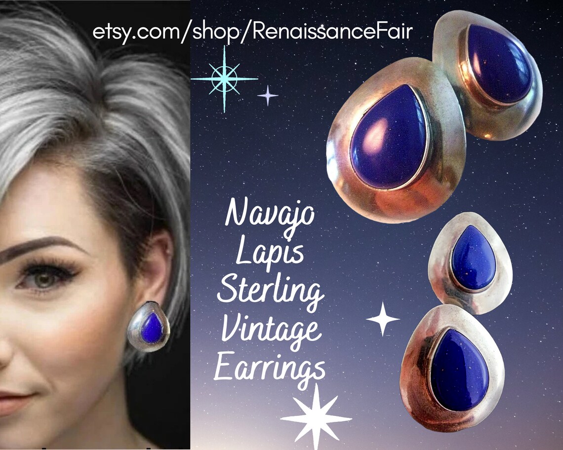 etsy.com/listing/168766…
#earrings #post #piercedearrings #sterlingSilver #vintage #Lapis #blue #gemstone #genuine #Navajo #americanIndian #artisan #signed #Southwestern #Boho #Hippie #EdithJames #designer #tearDrop #925