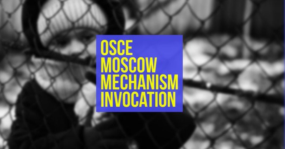 Today, Norway together with 44 other participating States invoked the #MoscowMechanism to examine the issue of arrest and detention of Ukrainian civilians by #Russia