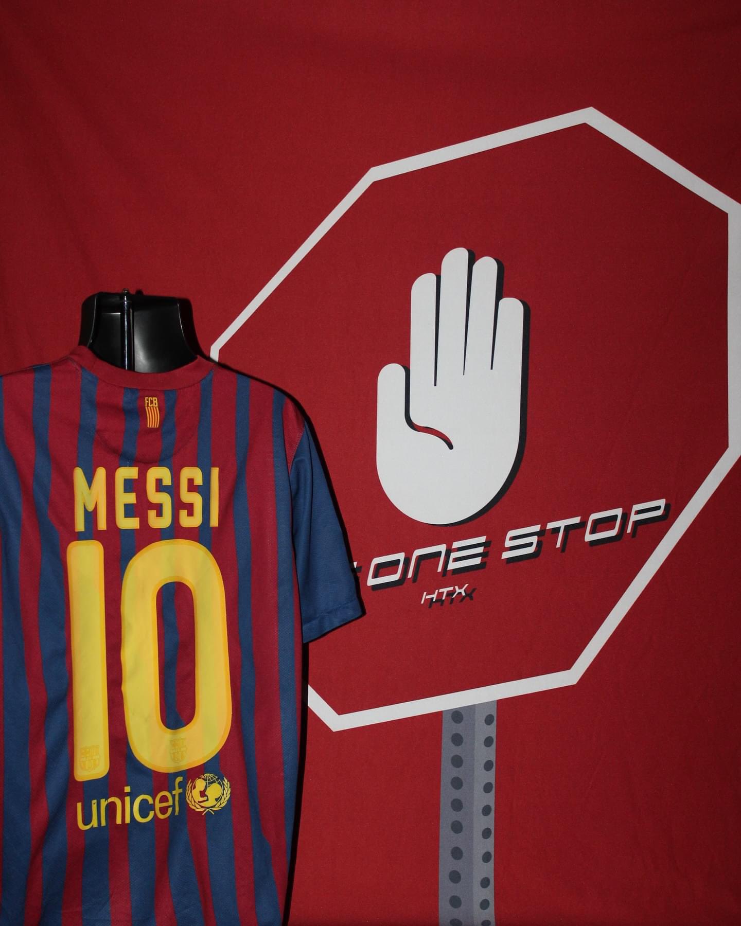 Nike lionel messi cheap barcelona home jersey