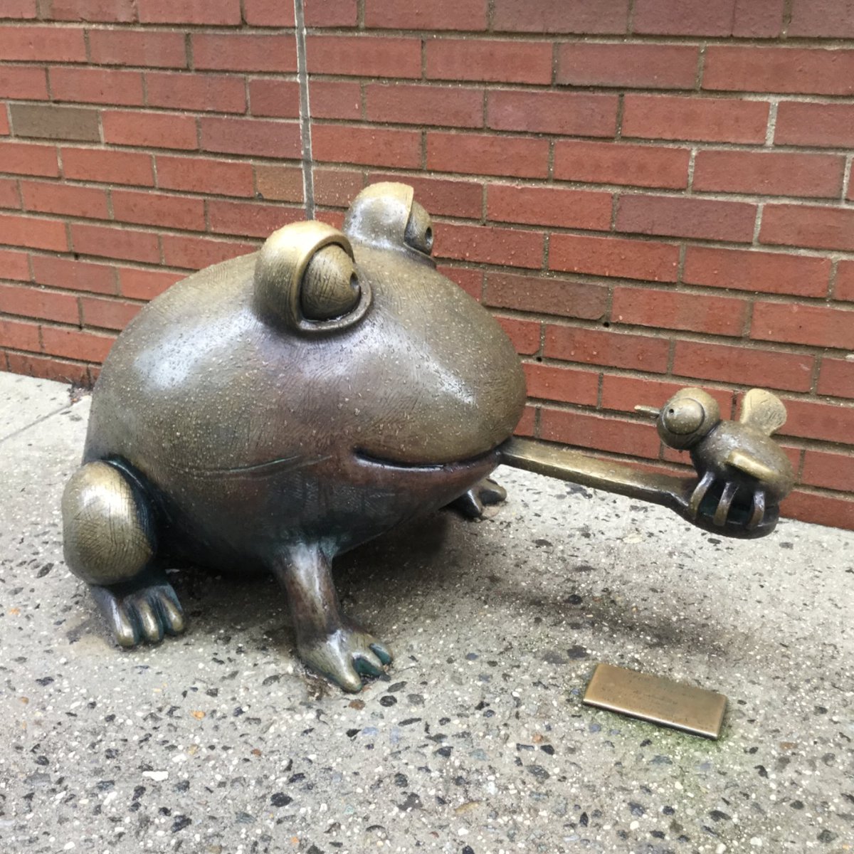 Happy Leap Day! I've always liked this statue 'Frog & Bee' in front of PS 234 in Tribeca. 🐸🐝 #NYC #Art #LeapDay