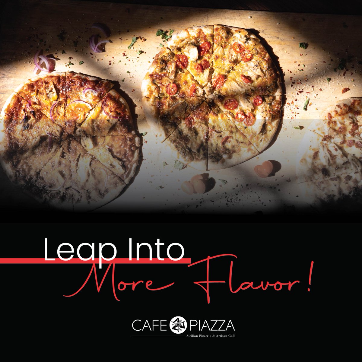 February 29th isn’t just an extra day—it's an extra chance to indulge in extraordinary food at Cafe Piazza. Treat yourself to a feast with items like our Il Vicaro Sicilian-style pie! #CafePiazzaDelights #STLEats #LeapYear