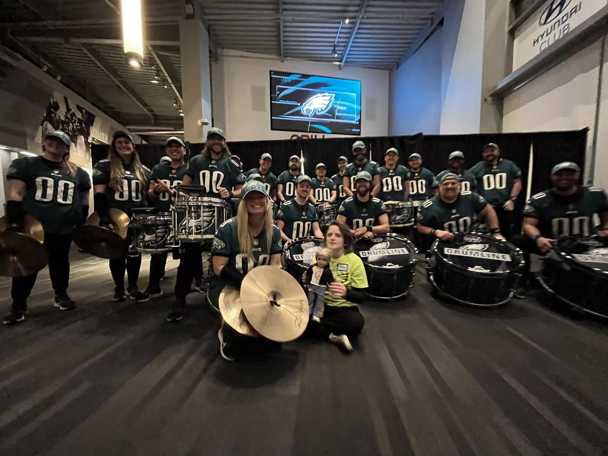 Thank you to all of those involved with Tuesday’s @eaglesautism All Abilities Drumline Clinic! The drum line member who helped Emma put the rig on said to her, “It’s a great thing you’re doing…good job.” Well, she did it because of you. ❤️@jackybambam933 @mor100 #EmmaRocksAutism
