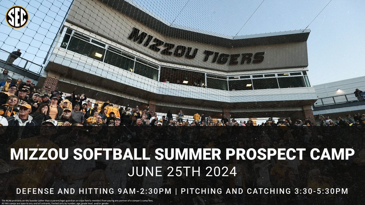 ❗️BIG NEWS❗️ Registration for our 2024 Summer Prospect Camp is now open! Register today, spots will fill fast. missourisoftballcamps.totalcamps.com/shop/product/2… #MIZ #OwnIt 🐯🐯🐯