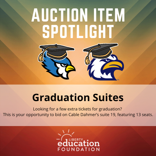 Liberty Education Foundation (@libertyedfdn) on Twitter photo <a href="/LIBERTYSCHOOLS/">LPS53</a> <a href="/LHSJAYS/">Liberty High School</a> & <a href="/LNEagleNews/">Liberty North HS</a> SENIOR PARENTS! Looking for extra tickets for graduation? Bid on Suite 19, featuring 13 seats through the Liberty Education Foundation’s Education Uncorked silent auction. Bid: bit.ly/uncorkedsilent…. The auction closes at 9:15 pm on 3/2. <a href="/LIBERTYSCHOOLS/">LPS53</a> <a href="/LHSJAYS/">Liberty High School</a> & <a href="/LNEagleNews/">Liberty North HS</a> SENIOR PARENTS! Looking for extra tickets for graduation? Bid on Suite 19, featuring 13 seats through the Liberty Education Foundation’s Education Uncorked silent auction. Bid: bit.ly/uncorkedsilent…. The auction closes at 9:15 pm on 3/2.