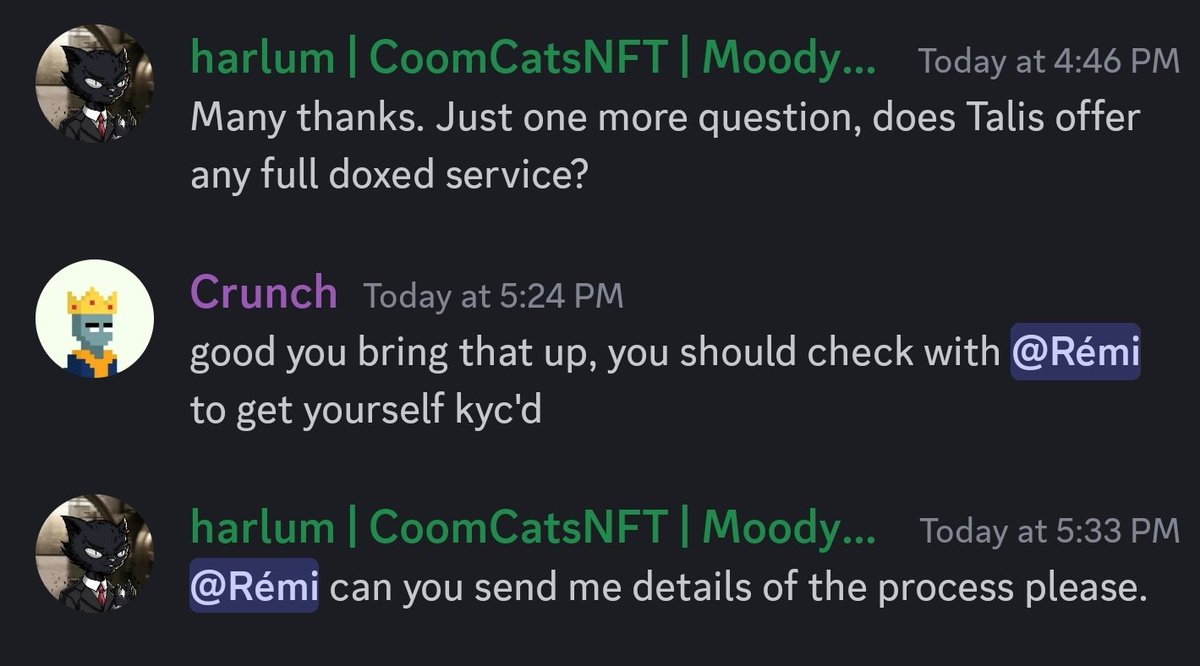 Moody 🥷 // Sold out (@moodynft_) on Twitter photo Conversations are now underway with <a href="/ProtocolTalis/">Talis Protocol</a> to bring full transparency to the community. This is my first main priority. Conversations are now underway with <a href="/ProtocolTalis/">Talis Protocol</a> to bring full transparency to the community. This is my first main priority.