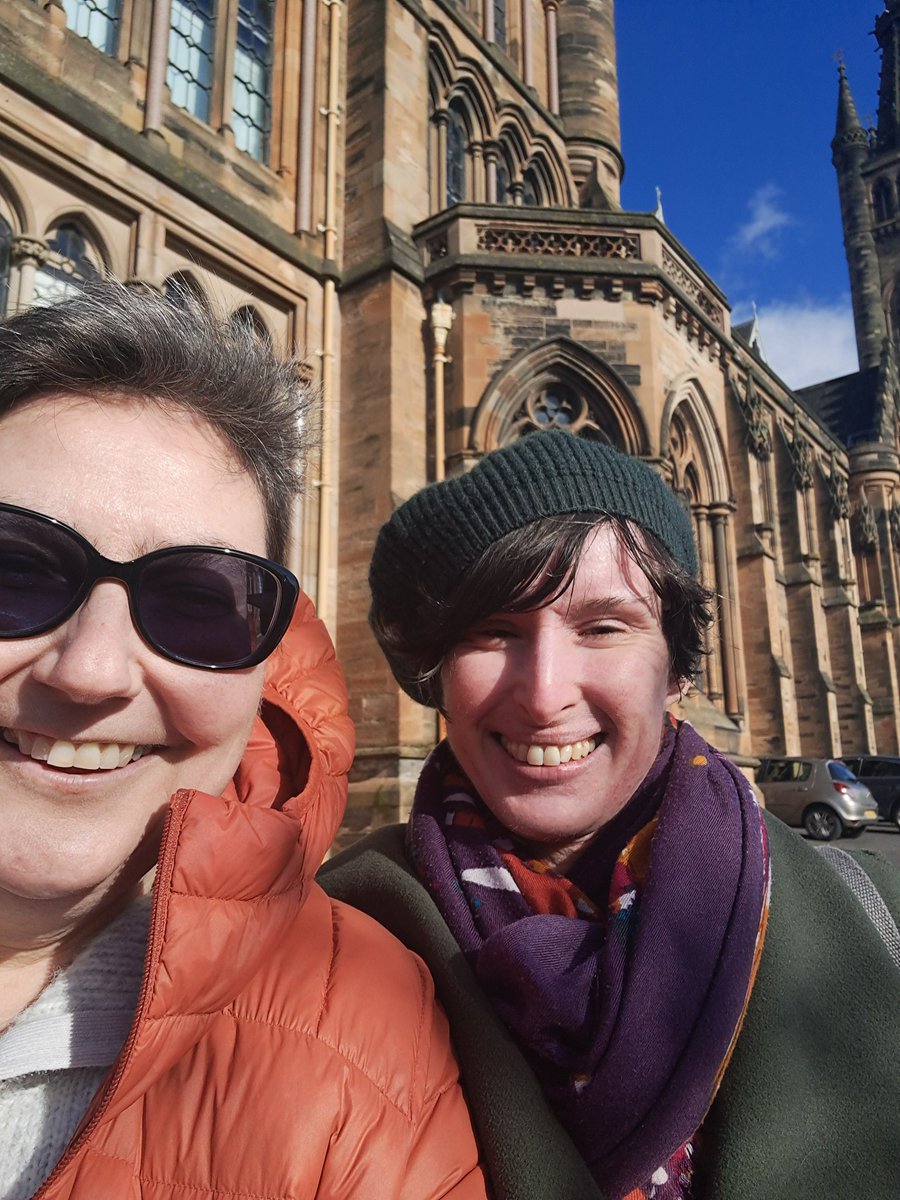 Let loose in Glasgow today as we forge connections with @UofGlasgow @UofGLaw and @UogGEducation 

Thanks for the warm welcome (and cakes) (Law Dept 🥳) and enriching discussion about new ideas.💡 

#MakingRightsReal
#LetLooseinGlasgow