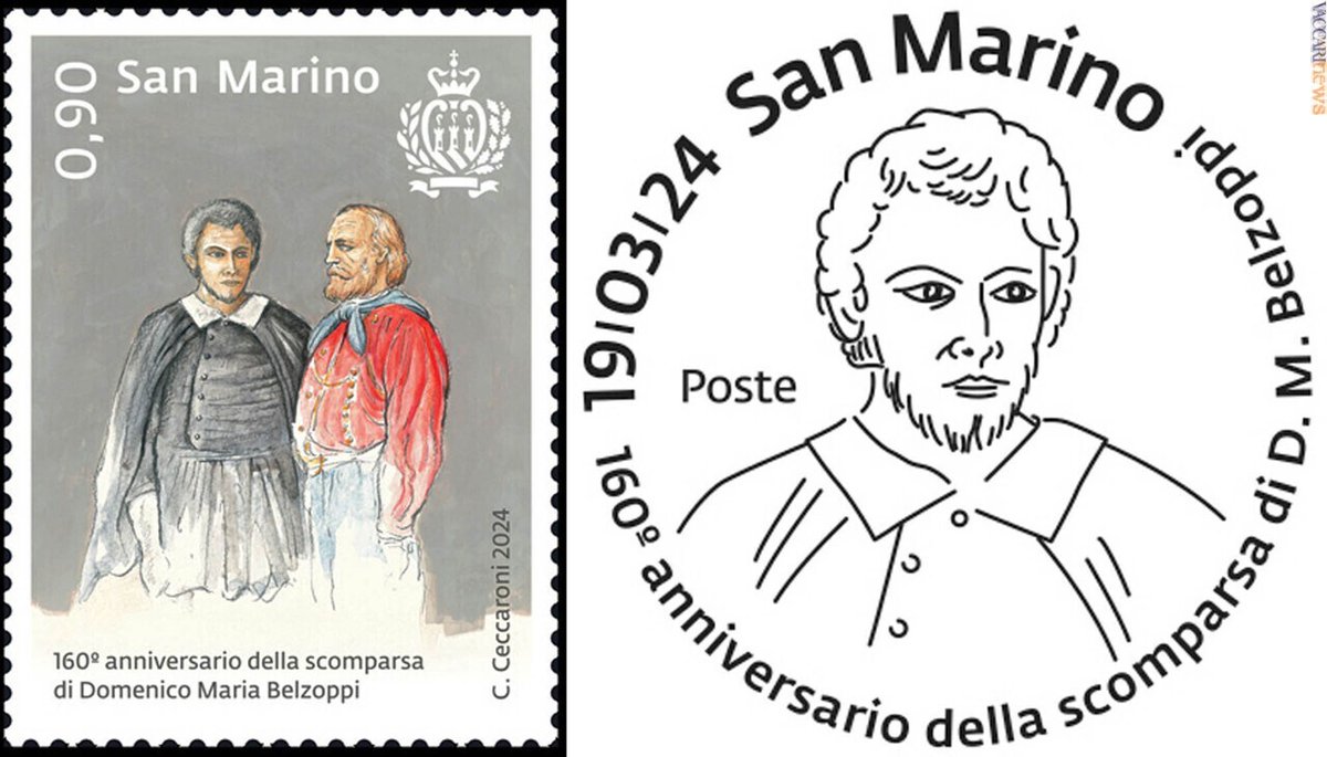 Vaccarinews's tweet photo. Il #francobollo per #DomenicoMariaBelzoppi richiama lo “#scampo” di #GiuseppeGaribaldi: https://t.co/GnhIFvMoEo https://t.co/uKliBEBtVw
