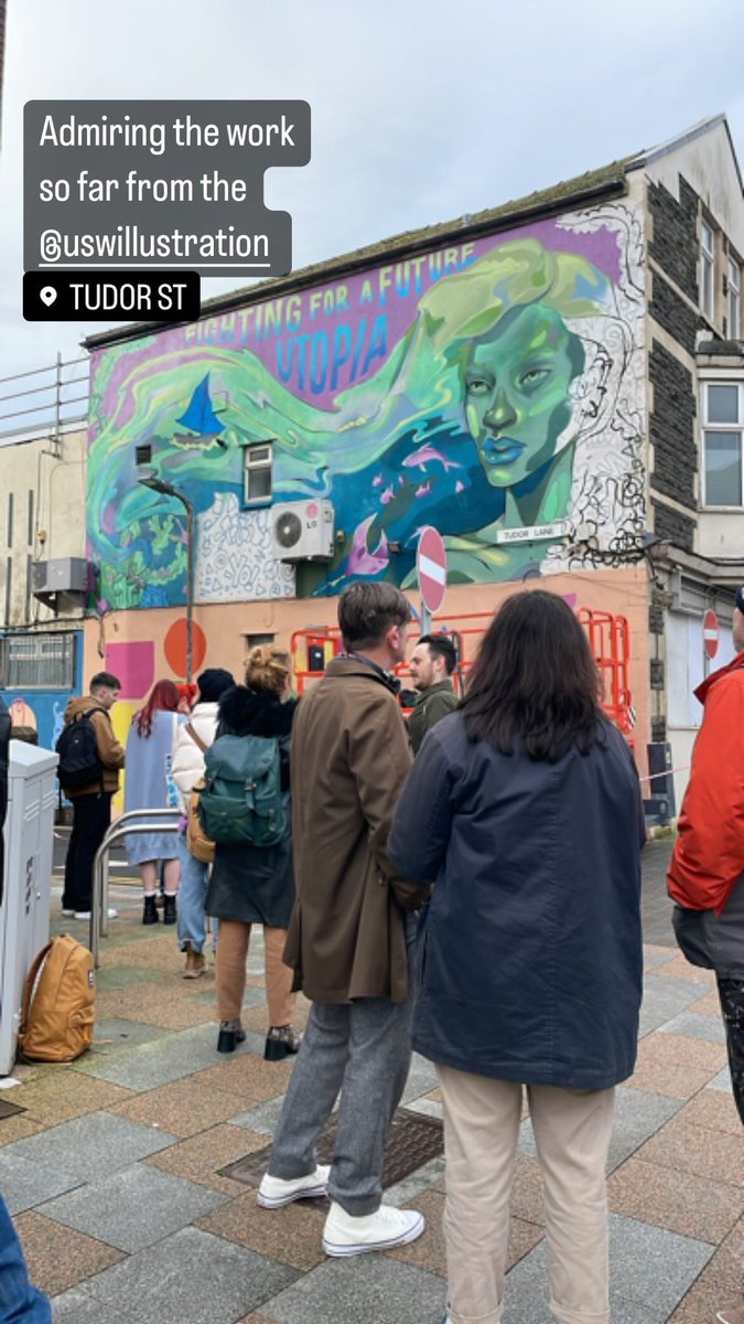 Had a great time taking over @UniSouthWales instagram. Looking at a mural designed by the @USWIllustration students, covering the careers fair and the climate convention for @ImmersedFest.