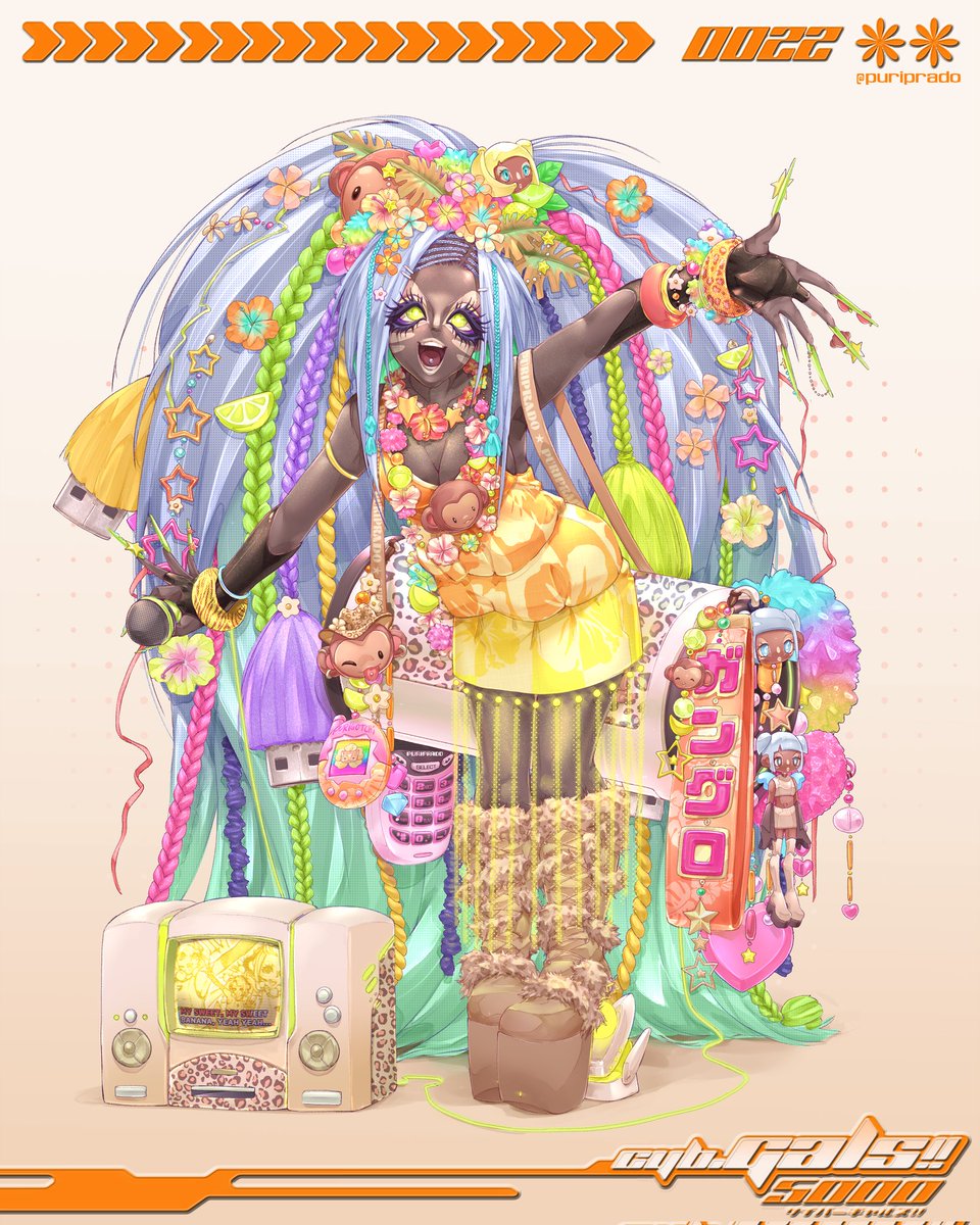 🌺 Cyb.GALS!! 0022 KARAOKE NIGHT 🌺 

#ギャル #Gyaru #イラスト #CyberGALS