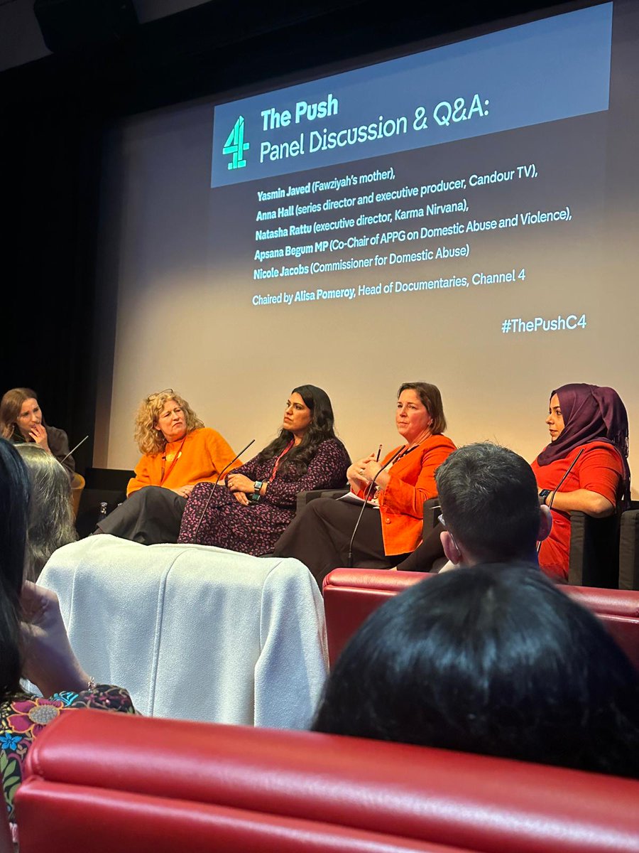 Today at <a href="/Channel4/">Channel 4</a> we attended the screening of The Push, followed by an incredible panel Q&amp;A from <a href="/AnnaHallTV/">Anna Hall</a> <a href="/natasharat2/">Natasha Rattu</a> <a href="/CommissionerDA/">Dame Nicole Jacobs</a> and <a href="/ApsanaBegumMP/">Apsana Begum MP</a>.  Part 1 of #ThePushC4 premieres on 3rd March at 9pm #ThePush4Change
