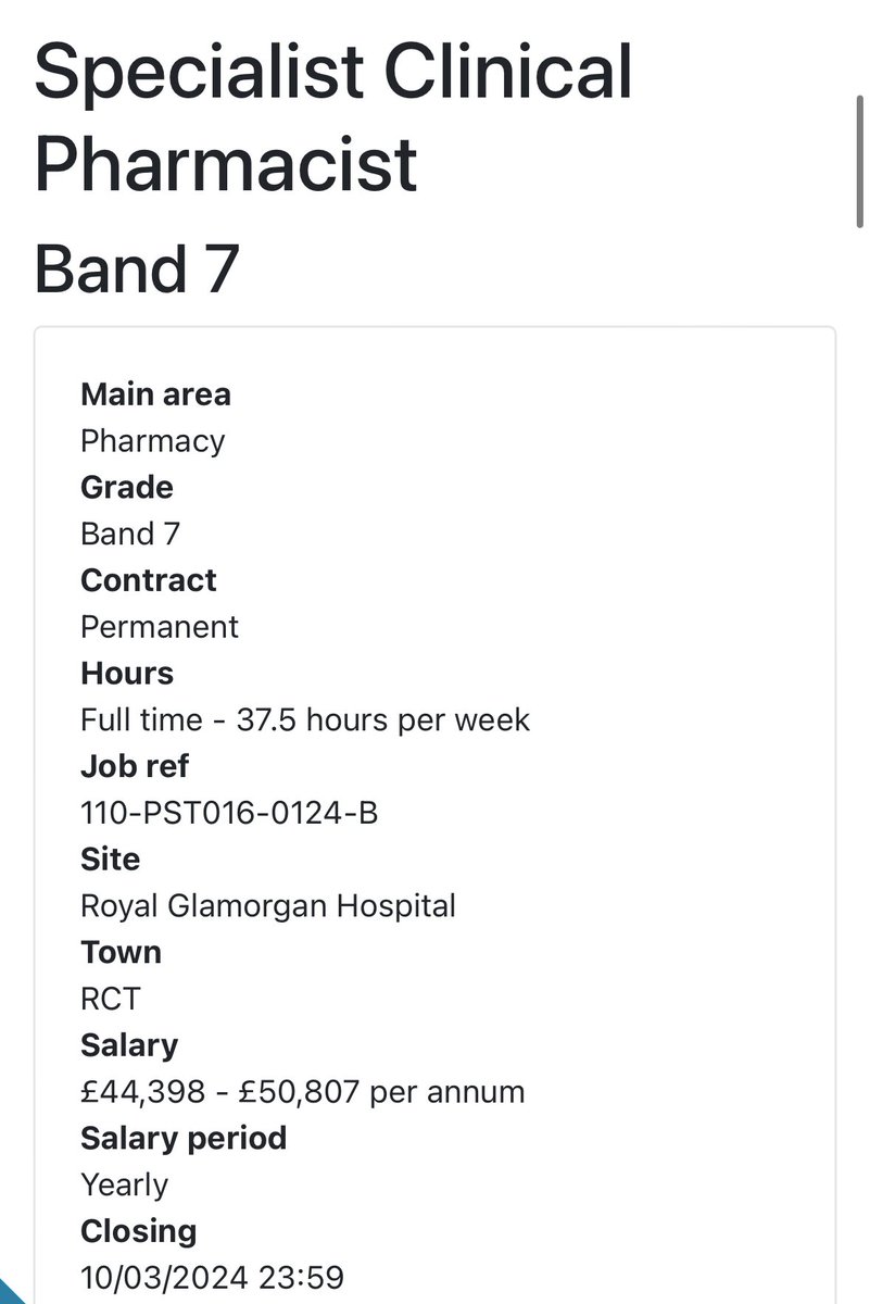 Benjamin Rock (@benjamin_rock_) on Twitter photo Looking for a new role? Finishing diploma soon? Or a community pharmacist looking for a change? Come join our surgical team as a b7 pharmacist! ctmuhb.nhs.wales/jobs/#!/job/UK… @Hannahwilton79 <a href="/KathrynHowPharm/">Kathryn Howard</a> <a href="/jwhickey/">John Hickey</a> Looking for a new role? Finishing diploma soon? Or a community pharmacist looking for a change? Come join our surgical team as a b7 pharmacist! ctmuhb.nhs.wales/jobs/#!/job/UK… @Hannahwilton79 <a href="/KathrynHowPharm/">Kathryn Howard</a> <a href="/jwhickey/">John Hickey</a>