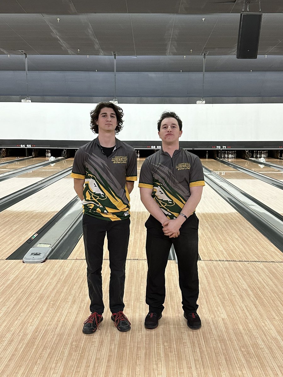 Congratulations to Eli and Jesse on advancing to the top 18 after the 1st Round of the NJSIAA Individual Bowling Tournament! Round 2 coming up! #MustangPride #RollStangs @MTHSStampede @MontvilleTAP @drtagorman @MontvilleTwpHS