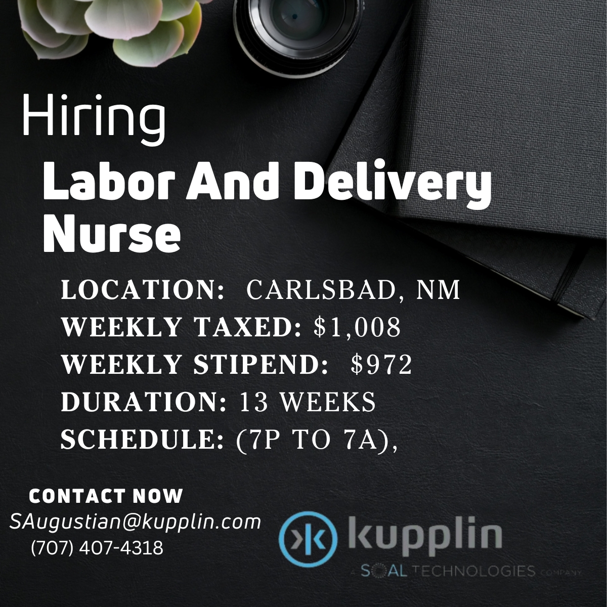 Seeking dedicated RNs for an exceptional opportunity in Labor & Delivery in Carlsbad, NM. Night shifts
Apply now.

#RNjobs #HealthcareJobs #NursingOpportunity #LaborAndDelivery #RNLife #HealthcareCareer #CarlsbadNM #NightShiftRN #RegisteredNurse #HealthcareProfessionals