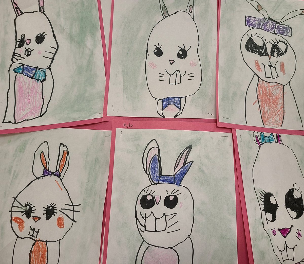 Our kinders did an awesome job participating in this directed drawing of The Easter Bunny 🐰 #fdk <a href="/StJeromeCES/">St. Jerome CES</a> <a href="/YCDSB/">York Catholic District School Board</a>