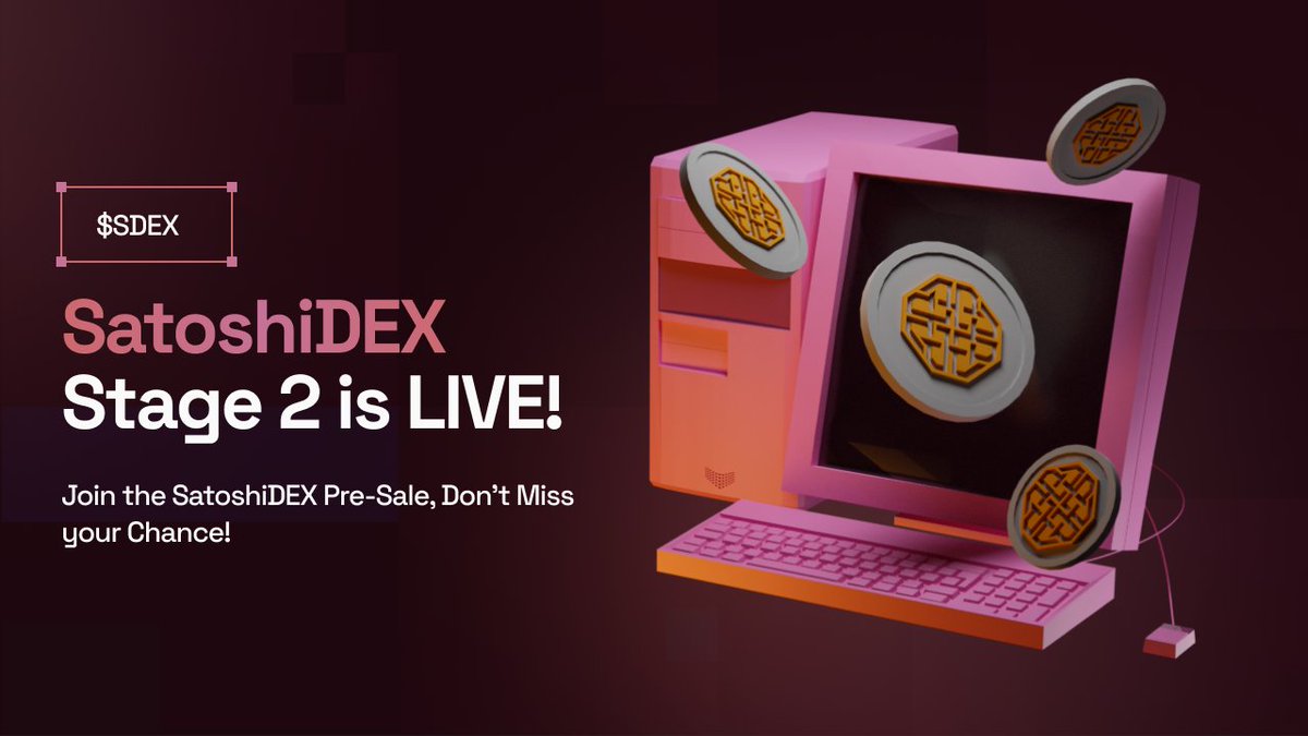 satoshiDEX_ai's tweet image. 🚨  It's Time! $SDEX Stage 2 is Live!

SatoshiDEX, the world's first DEX on Bitcoin! We are proud to announce Stage 2 of our token sale is NOW LIVE!

Following the success of our Pre-Sale, 2nd Round is available! Community have now a chance to participate!

🟠 SatoshiDEX, the…