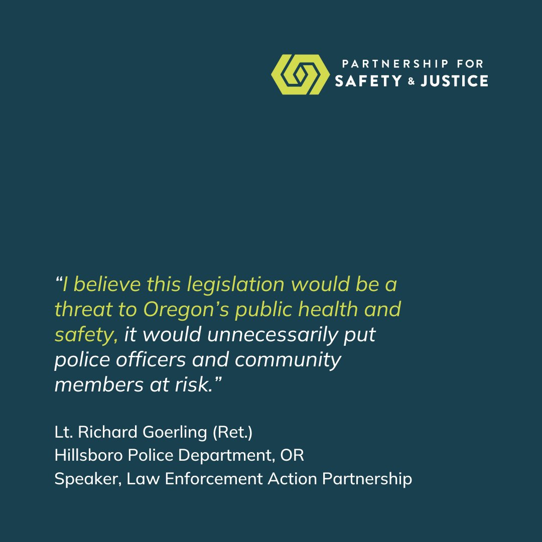 [1/3] Lt. Richard Goerling (Ret.), speaker at @PoliceForReform opposes HB 4002: 'I believe this legislation would be a threat to Oregon’s public health and safety, it would unnecessarily put police officers and community members at risk.' ⬇️ #orpol #orleg