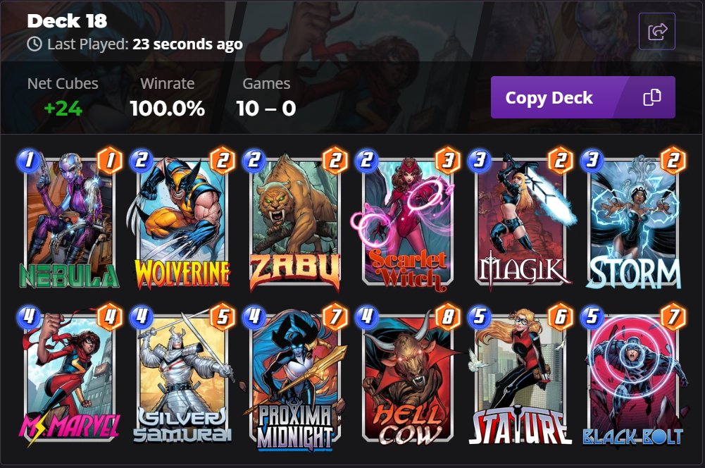 MOLT (@molt_yt) on Twitter photo ok <a href="/MARVELSNAP/">MARVEL SNAP</a> this is TOO MUCH FUN! Best Deck I've made in a while! Time will tell what we can really do with it! ok <a href="/MARVELSNAP/">MARVEL SNAP</a> this is TOO MUCH FUN! Best Deck I've made in a while! Time will tell what we can really do with it!