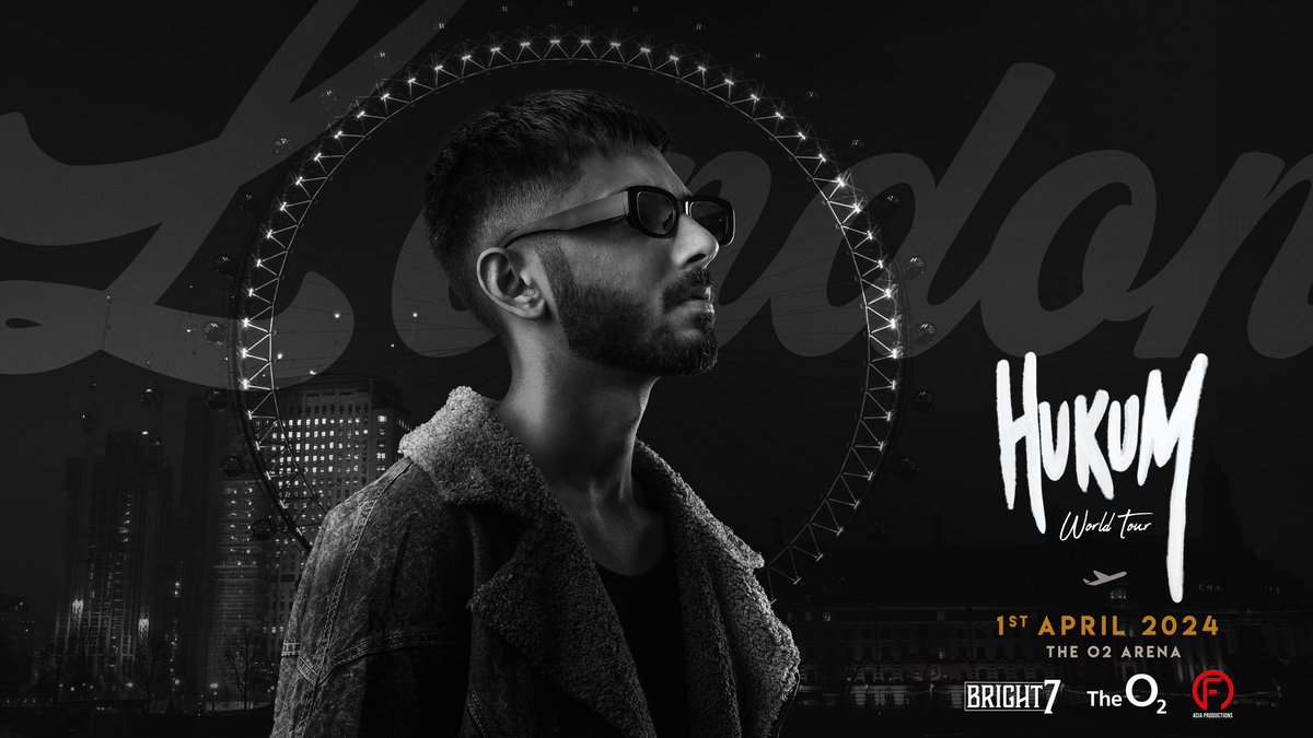 London, for the 4th time!! 😍😍

The #HukumTour coming to you on April 1st at the o2 arena 🥁🥁🥁 Tickets opening soon 🎉🎉🎉

#FocusciaProductions
@anirudhofficial #Anirudh #AnirudhRavichander #HukumTourLondon #AnirudhLiveInLondon