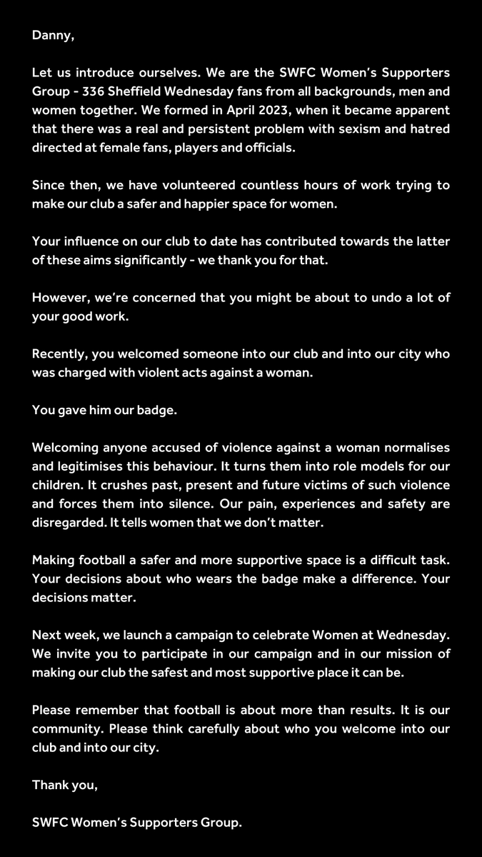 SWFC Women's Supporters Group tweet media
