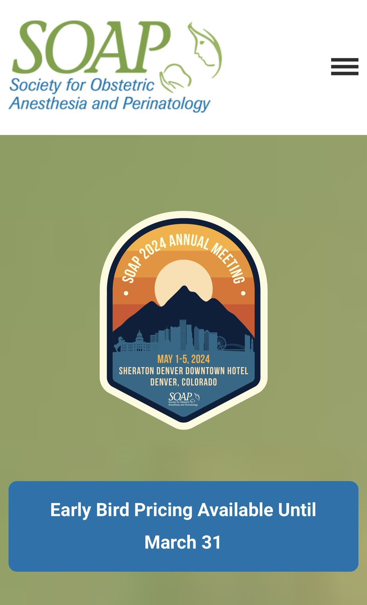 #ObAnes <a href="/SOAPHQ/">SOAP</a> 

Congratulations to all the abstracts submitters #SOAPAM2024

Check your emails tonight !!
You may well find out that your work was selected to the Gertie Marx Competition, Best Research Paper &amp; Best Case Report 👏🏻 🥇 

Over 500 abstracts submitted this year 🙌🏻