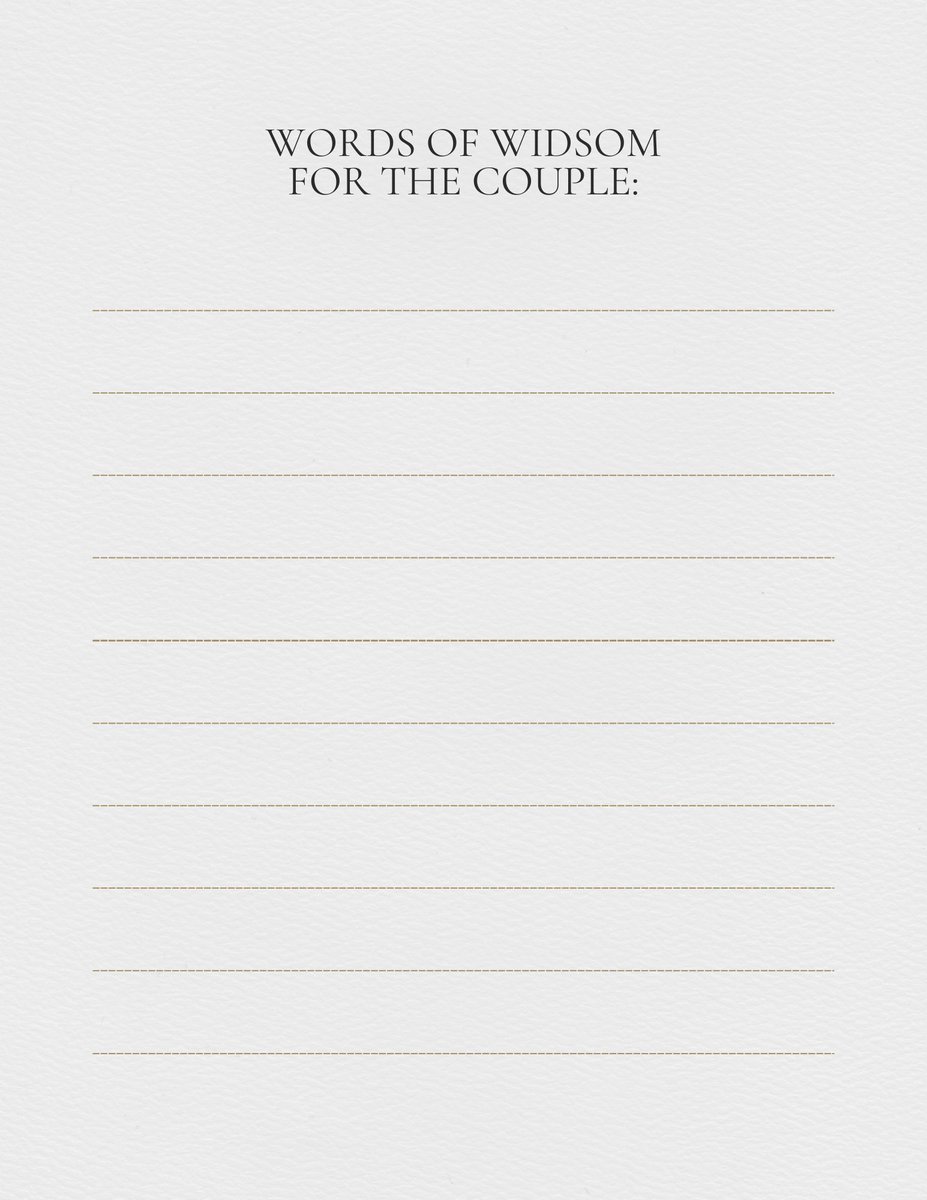 ︎ㅤㅤㅤ     ︎

ㅤ︎
Kindly to write your wishes for the couple, following with your name after the wishes.