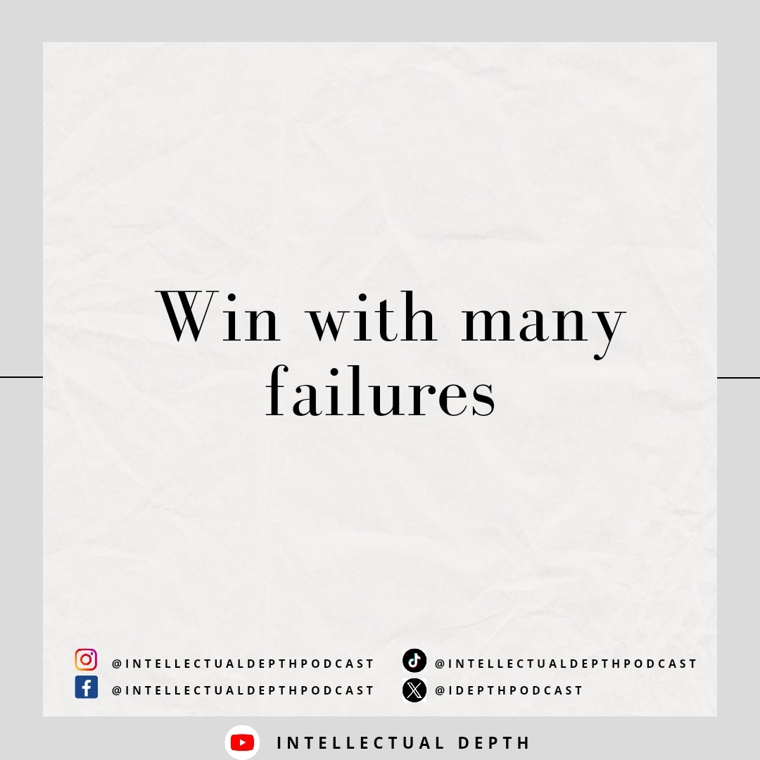 You'd win if you're focused and relentless. WIN! 
#winnersneverquit #focus #relentless #win #mentalhealthawareness #mentalwellbeing #fyp #personalgrowth #explorepage #findingyourID #intellectualdepthpodcast #podcastquotes #failure