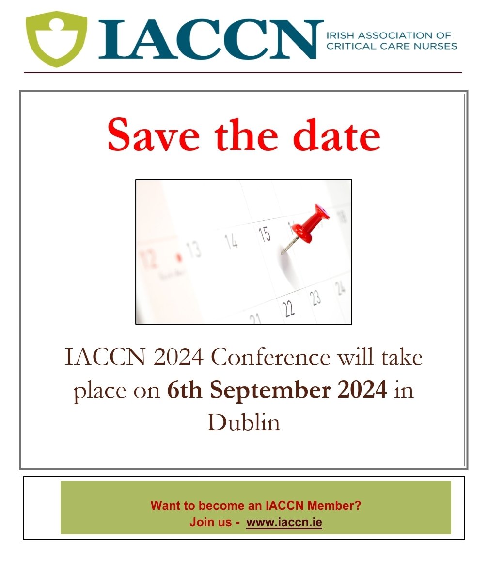 💫SAVE THE DATE. THE IACCN ANNUAL CONFERENCE will take place on 6th September 2024 in Dublin. ⭐️More details to follow⭐️.