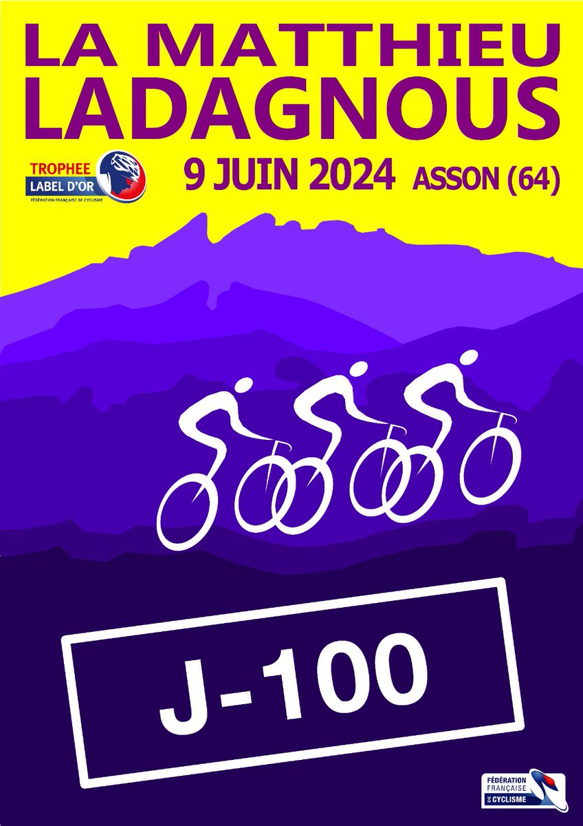 J-100 !!!

Nous sommes à 100 jours de l’épreuve et vous êtes 100 inscrits de plus qu’au J-100 de 2023 !

Merci de votre confiance.

Inscrivez-vous sur :  pyreneeschrono.fr/evenement/la-m…
