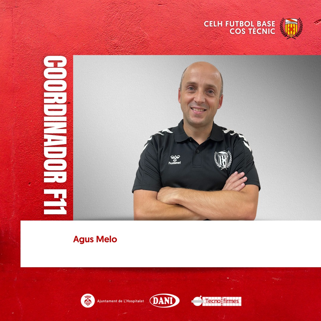 Desitgem molts èxits a <a href="/AgusMelo77/">Agus Melo</a>, nou coordinador de Futbol-11, tècnic de la casa, que substitueix <a href="/CGutierrez954/">Christian Gutiérrez</a>, des de fa unes setmanes entrenador del primer equip del <a href="/CELHFemeni/">CE L'Hospitalet Femení</a> i membre del cos tècnic del Juvenil A.

#SomFutur⚪️❤️
