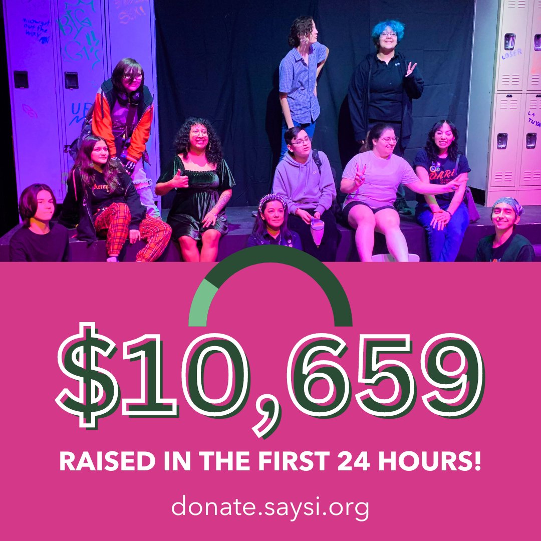 In just 24 hours, we've been able to raise $10,659–which has taken us 4/5 of the way to our first benchmark goal of $50,000 for the Butt Rogers Charitable Trust matching grant!

Learn more about how you can help save summer at SAY Sí at donate.saysi.org!

🩷