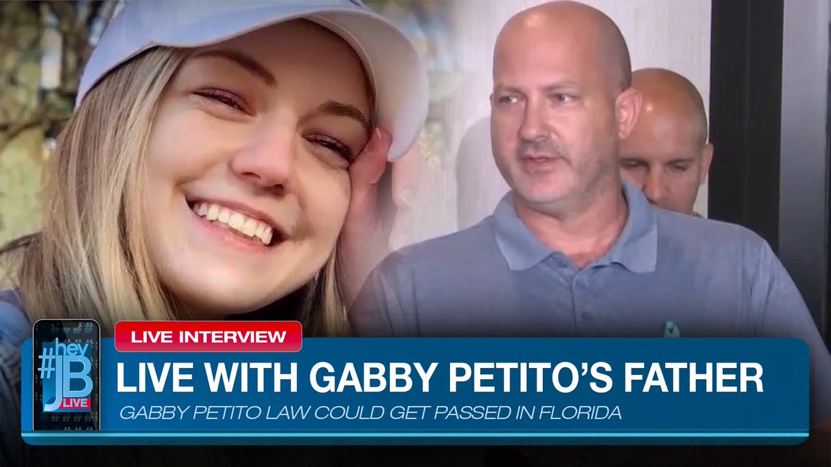 1:15PM STREAM: Gabby Petito's father, @josephpetito, joins me live for his first comments since the Laundries settlement. Could a #GabbyPetito law be coming to Florida? Plus, where is #MadelineSoto? And a 20-year #Florida cold case is solved. Link: youtube.com/live/w9Nj3cPoz… @WFLA